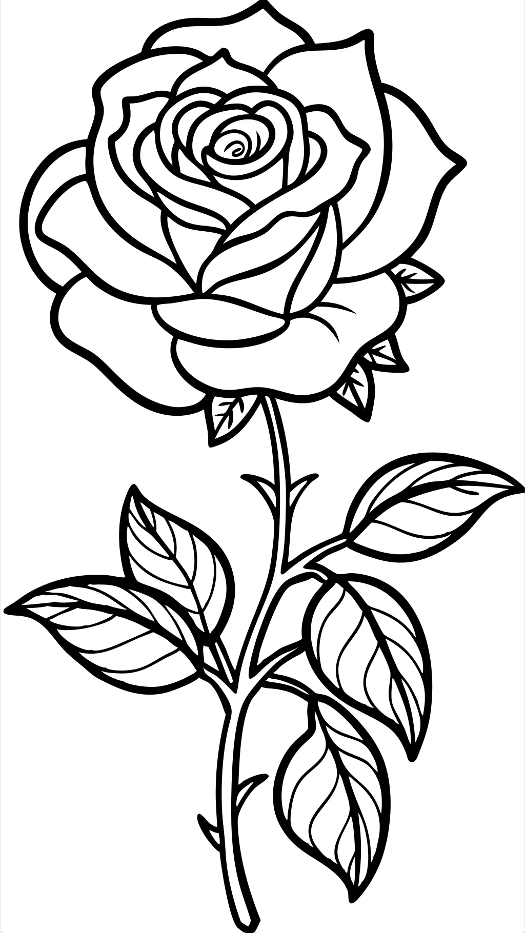 coloring pages of a rose